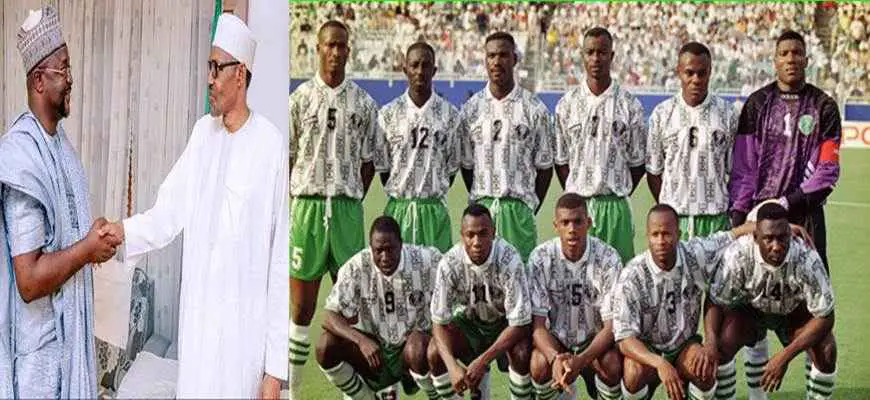 President Buhari deserves praise for allocating homes to the 1994 Eagles, according to Sports Minister Dare.