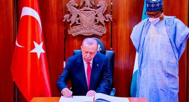 Nigeria and Turkey signed eight major agreements on October 20, 2021.