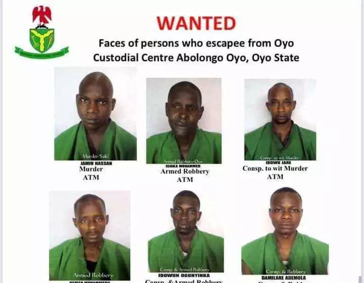 Jailbreak - Nigerian government reveals images of fugitives